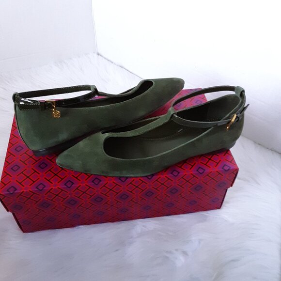 Tory Burch Ashton T-strap Mary Jane Flat Women's Shoes size 5M - Picture 10 of 11